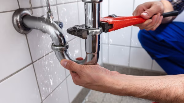 Gesprongen waterleiding