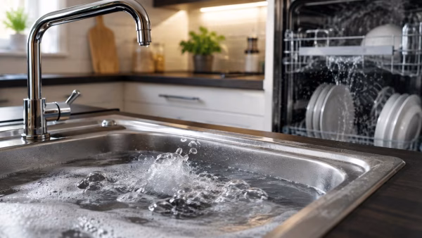 Borrelende gootsteen: Waarom borrelt mijn gootsteen als de vaatwasser draait?