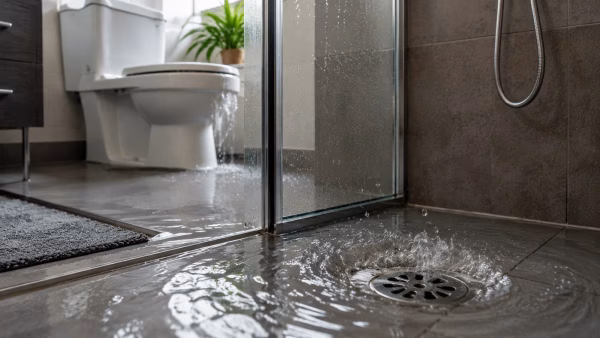 Waarom komt er water omhoog in de douche als ik de wc doorspoel?